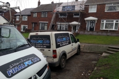 Finalfix Ltd van on a local site Manchester team of profesional Builders