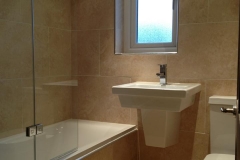 New fitted bathroom, family , refurbishment, design Hale barns Cheshire
