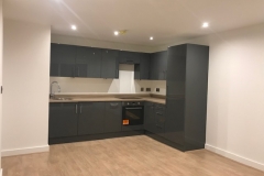 New build house completed Manchester. Fitted kitchen and bathroom